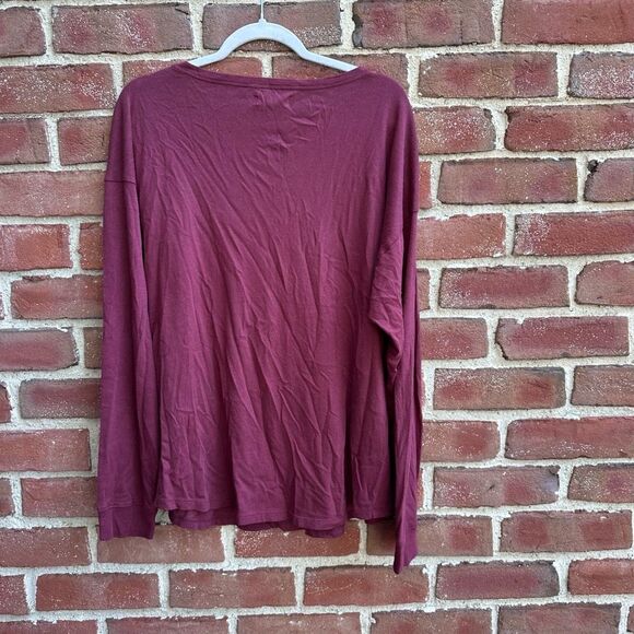 Madewell Dusty Burgundy Softfade Cotton Women T Shirt large NEW - Picture 7 of 7